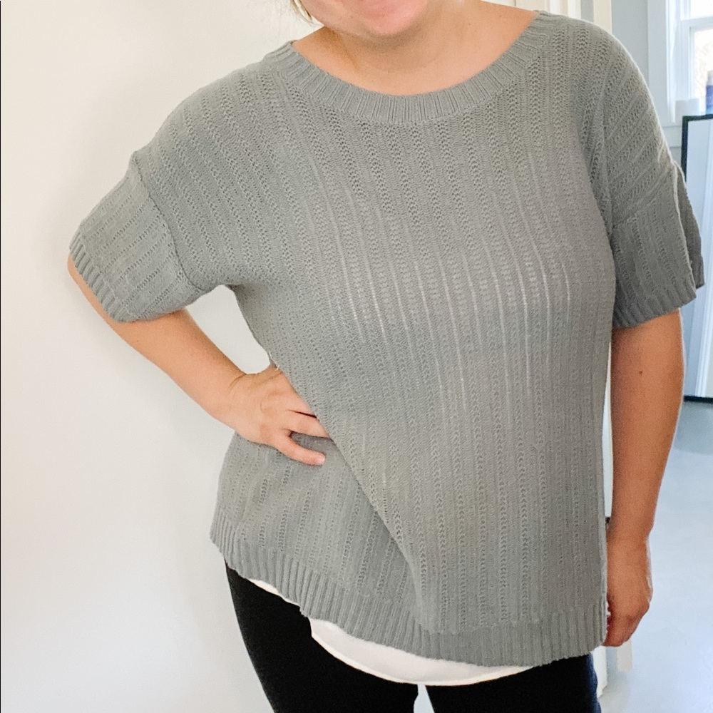 Textured knit sweater